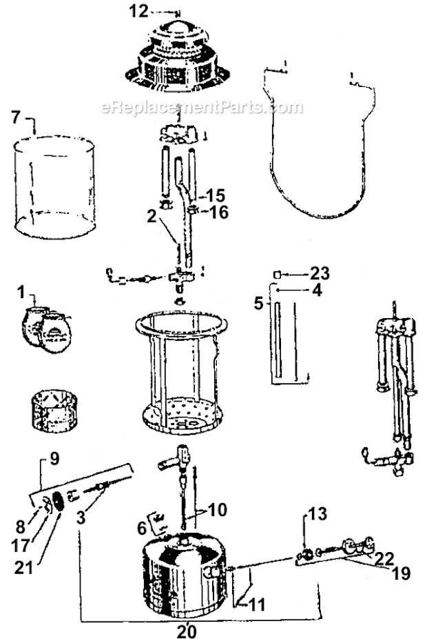 coleman 200a lantern parts diagram