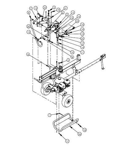 swisher log splitter parts diagram