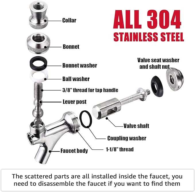 commercial faucet parts diagram