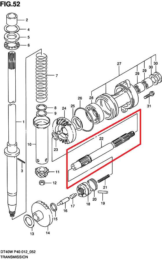 inboard motor parts diagram