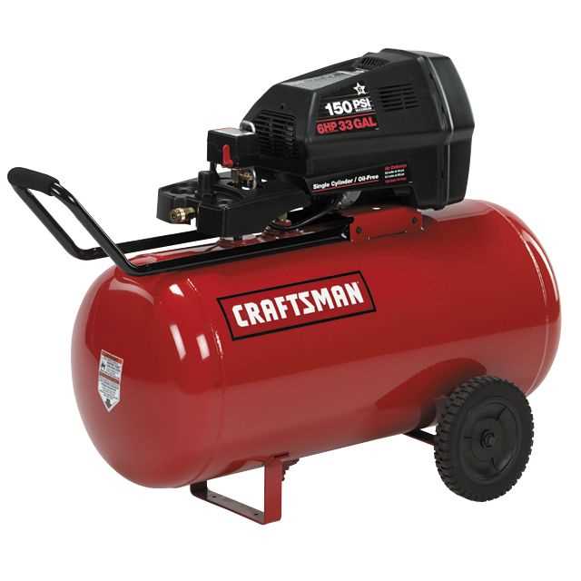 craftsman 33 gallon air compressor parts diagram