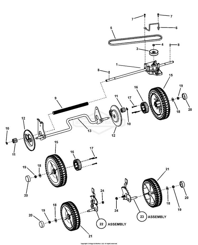 craftsman 6.75 lawn mower parts diagram