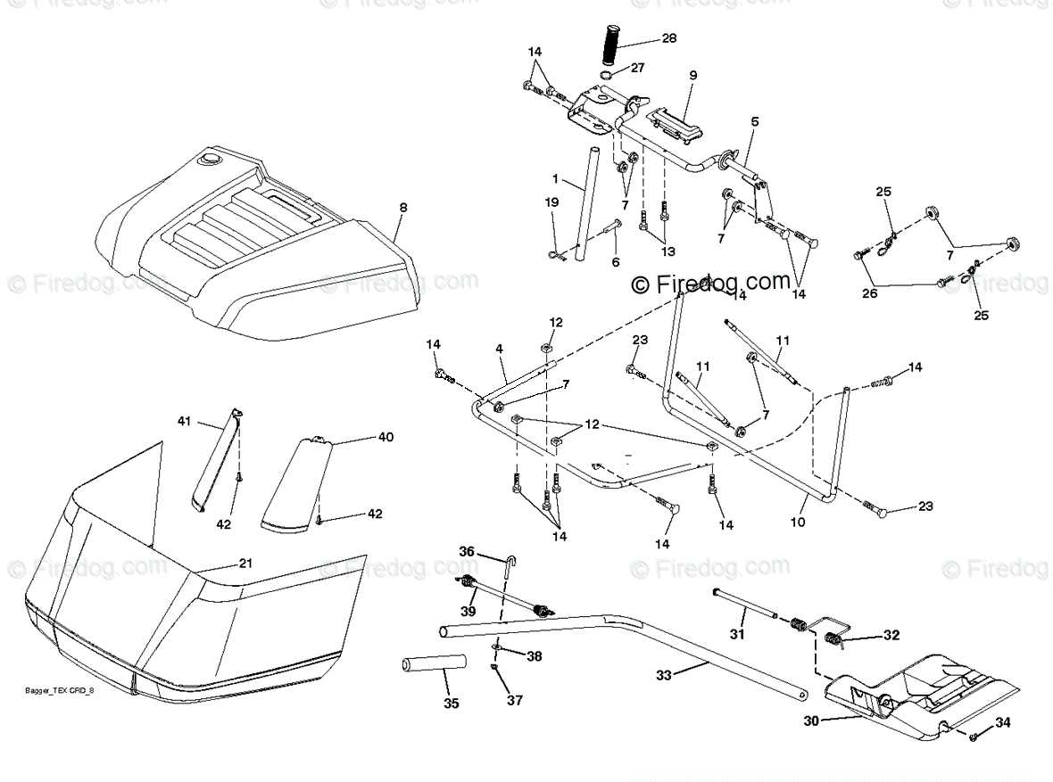 craftsman bagger parts diagram