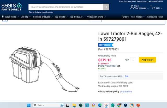 craftsman bagger parts diagram