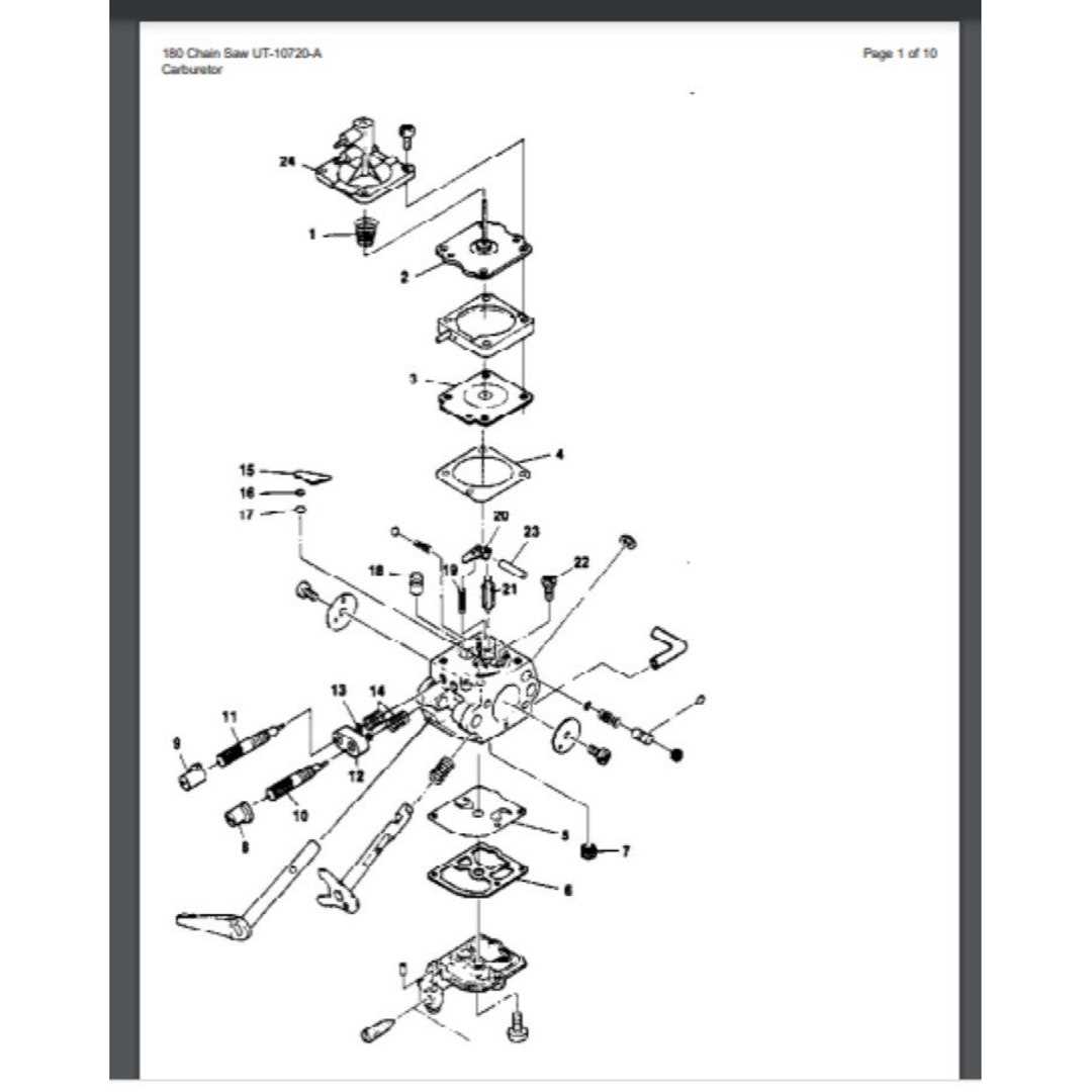 craftsman chainsaw parts diagram