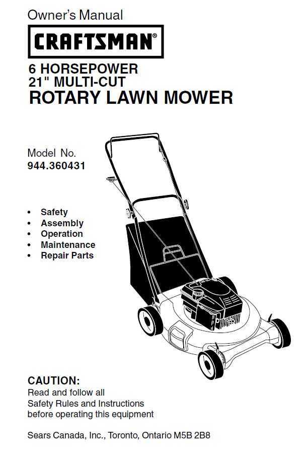 craftsman lawn mower model 944 parts diagram pdf