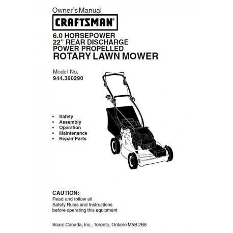 craftsman lawn mower model 944 parts diagram pdf