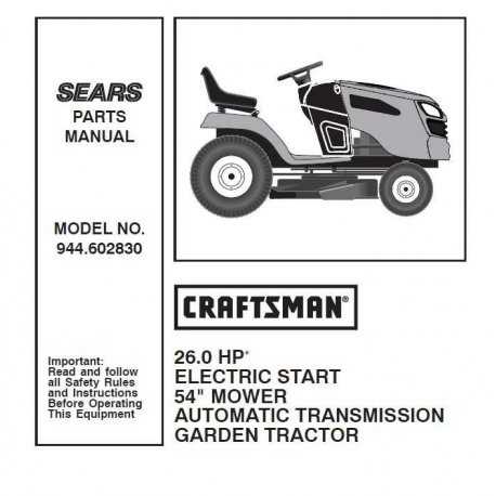 craftsman lt2000 mower deck parts diagram