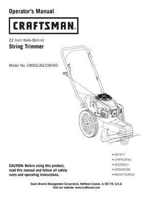 craftsman trimmer parts diagram