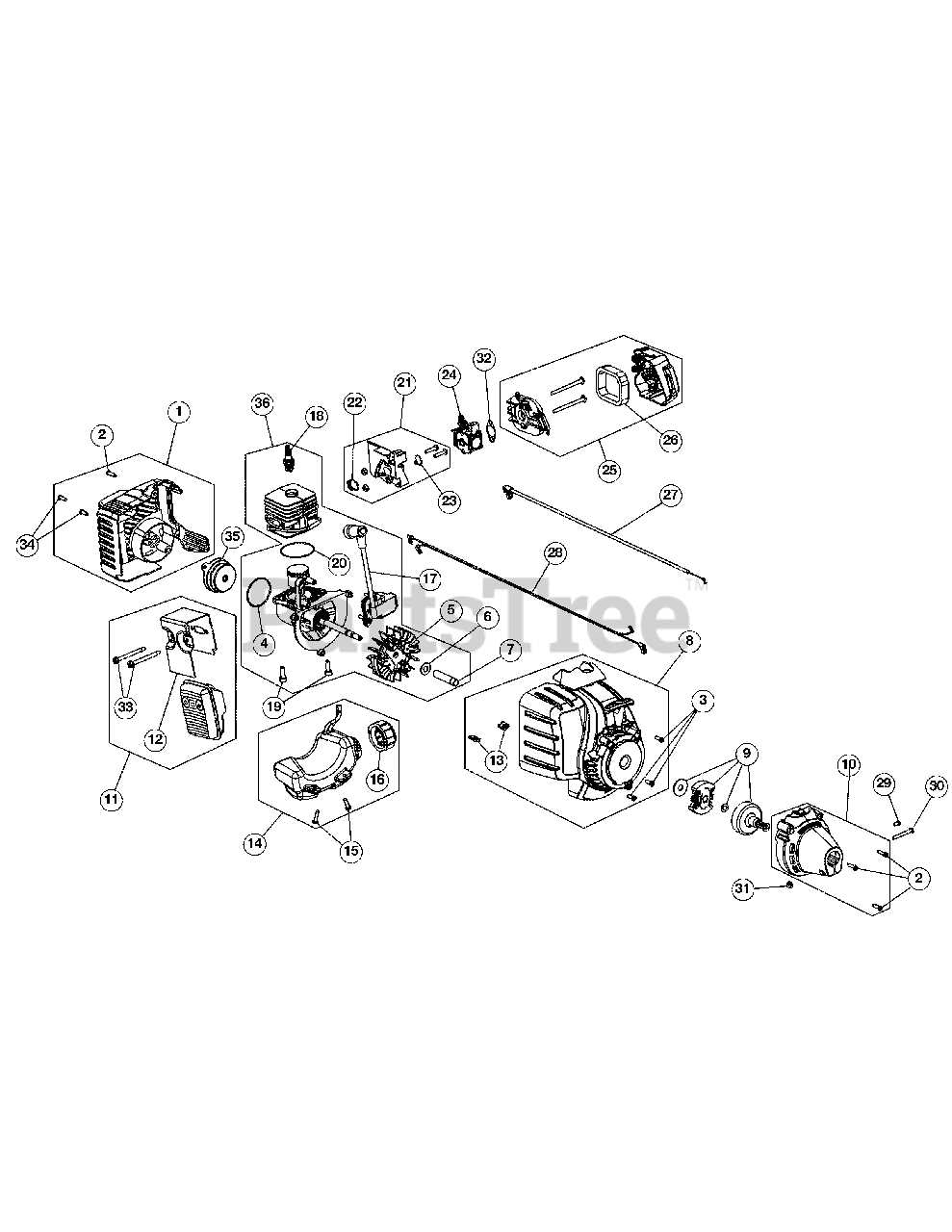 craftsman weed trimmer parts diagram