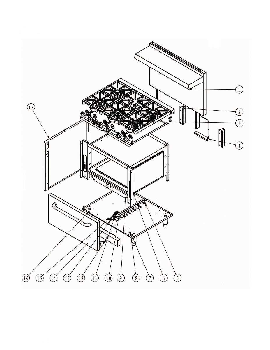 gas range parts diagram