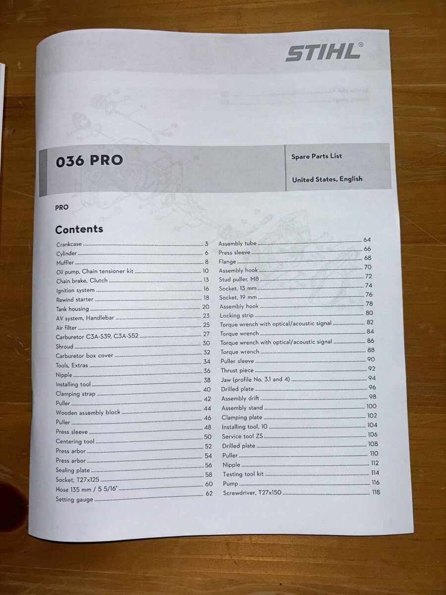 stihl 036 parts diagram