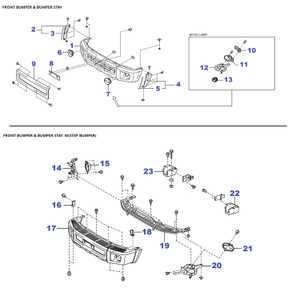 toyota tacoma front bumper parts diagram