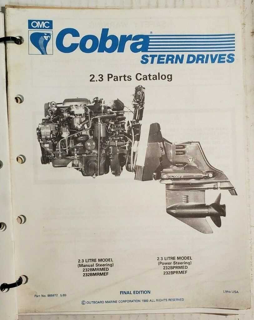 omc cobra outdrive parts diagram