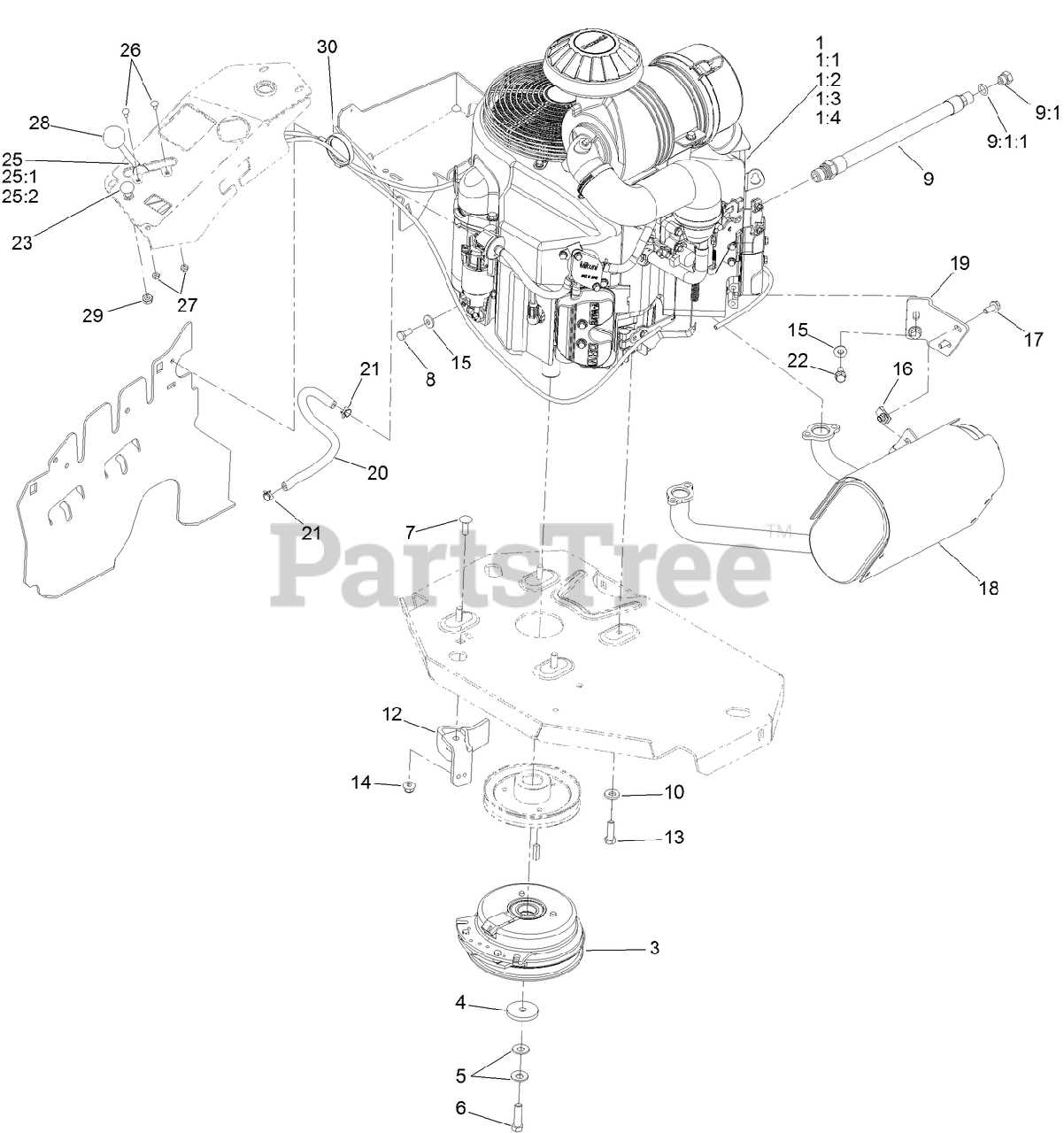 toro zero turn mower parts diagram