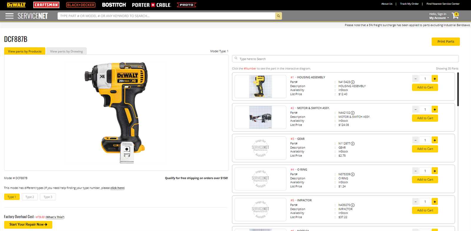 dcst922 parts diagram