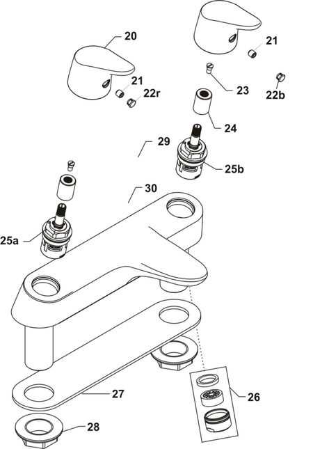 delta bathroom sink faucet parts diagram