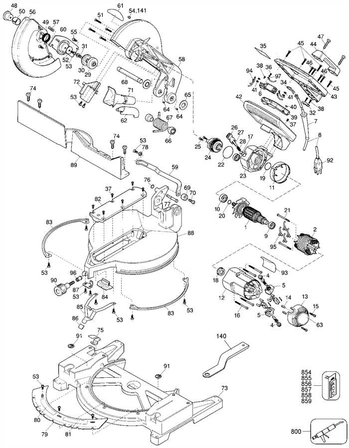 delta miter saw parts diagram