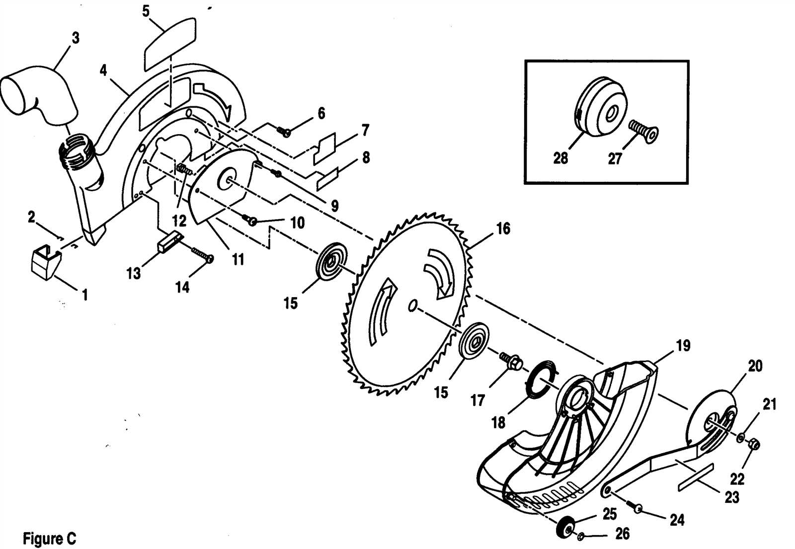 delta miter saw parts diagram