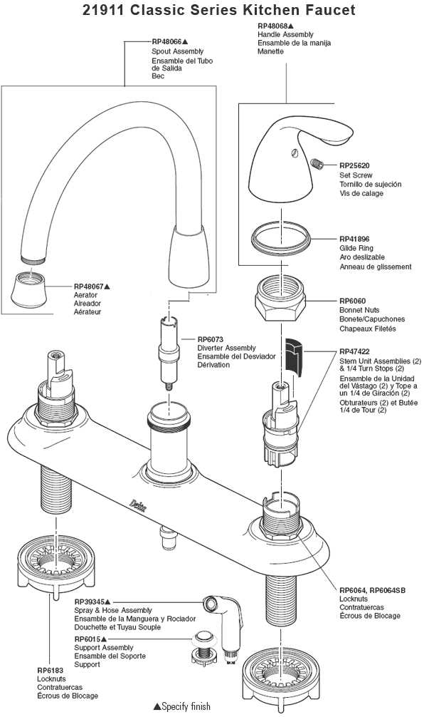 delta shower head parts diagram