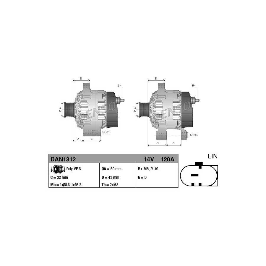 denso alternator parts diagram