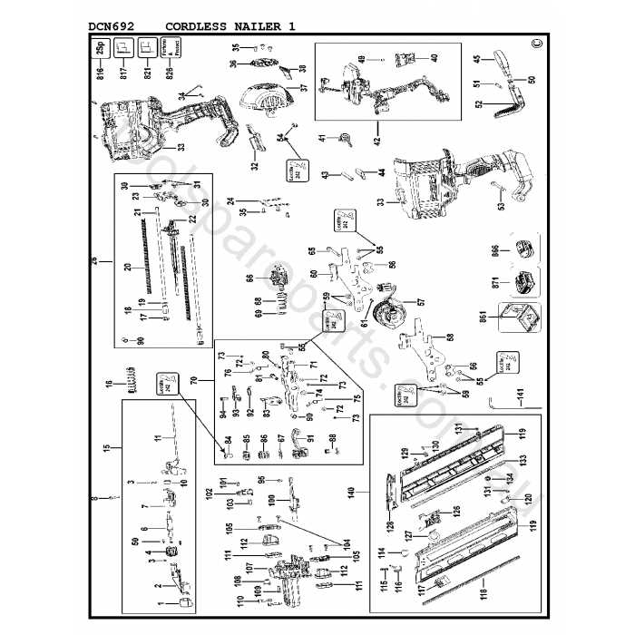 dewalt dcd996 parts diagram