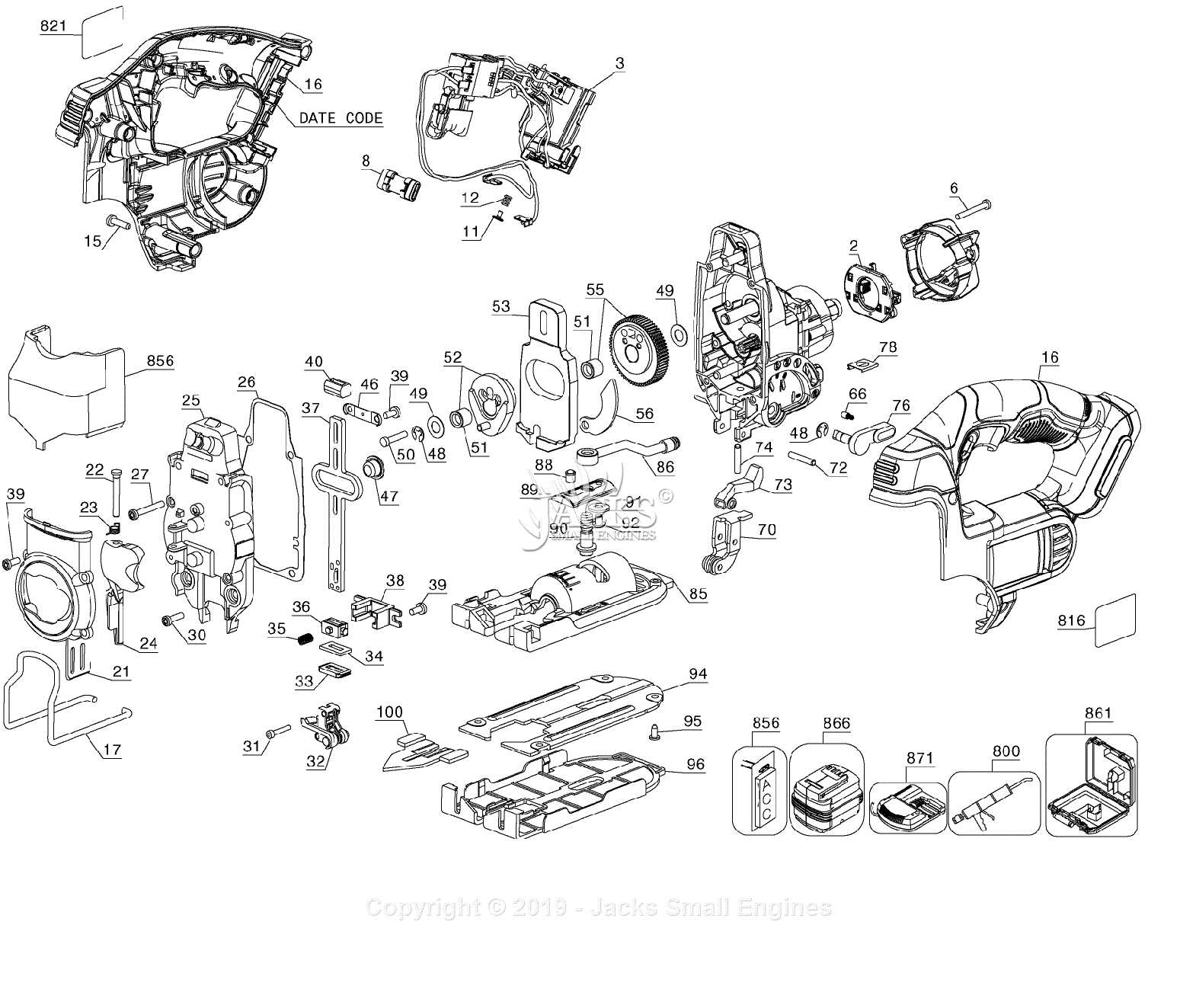 dewalt dcst920 parts diagram