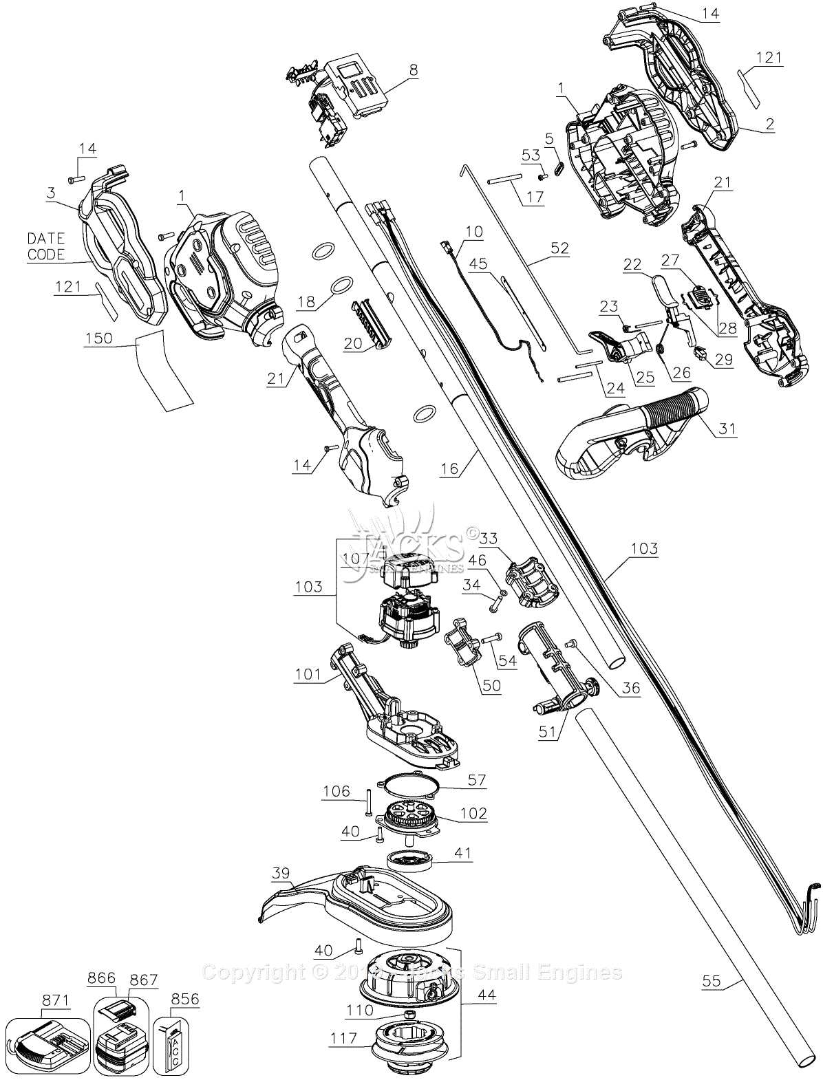 dewalt lawn mower parts diagram