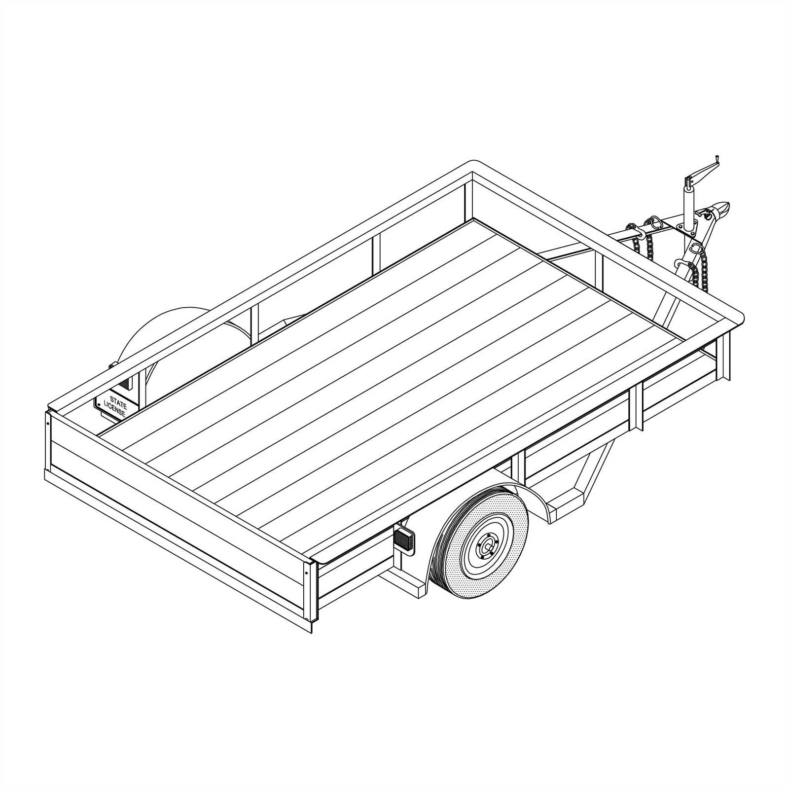 utility trailer parts diagram