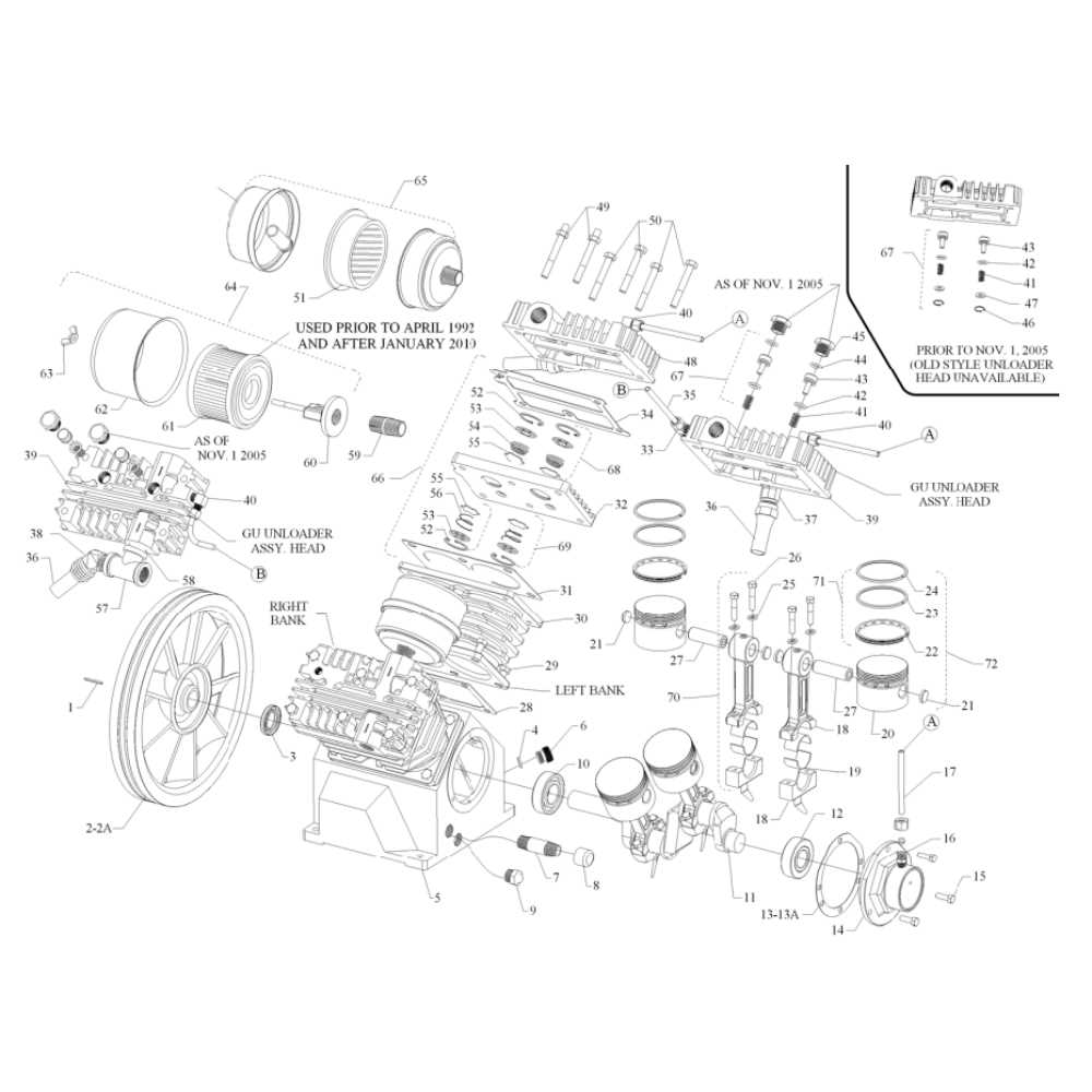 diagram air compressor parts