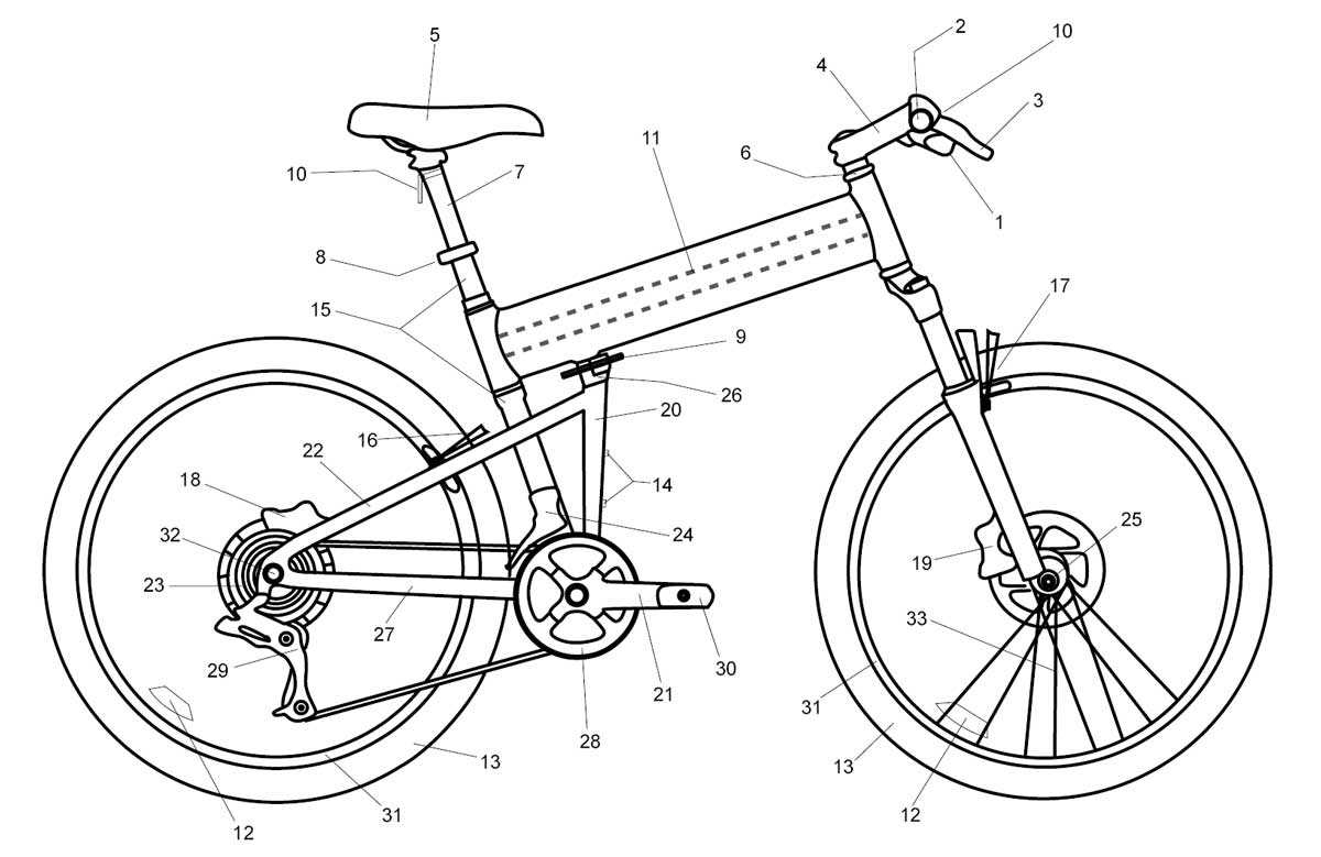 diagram of bike parts