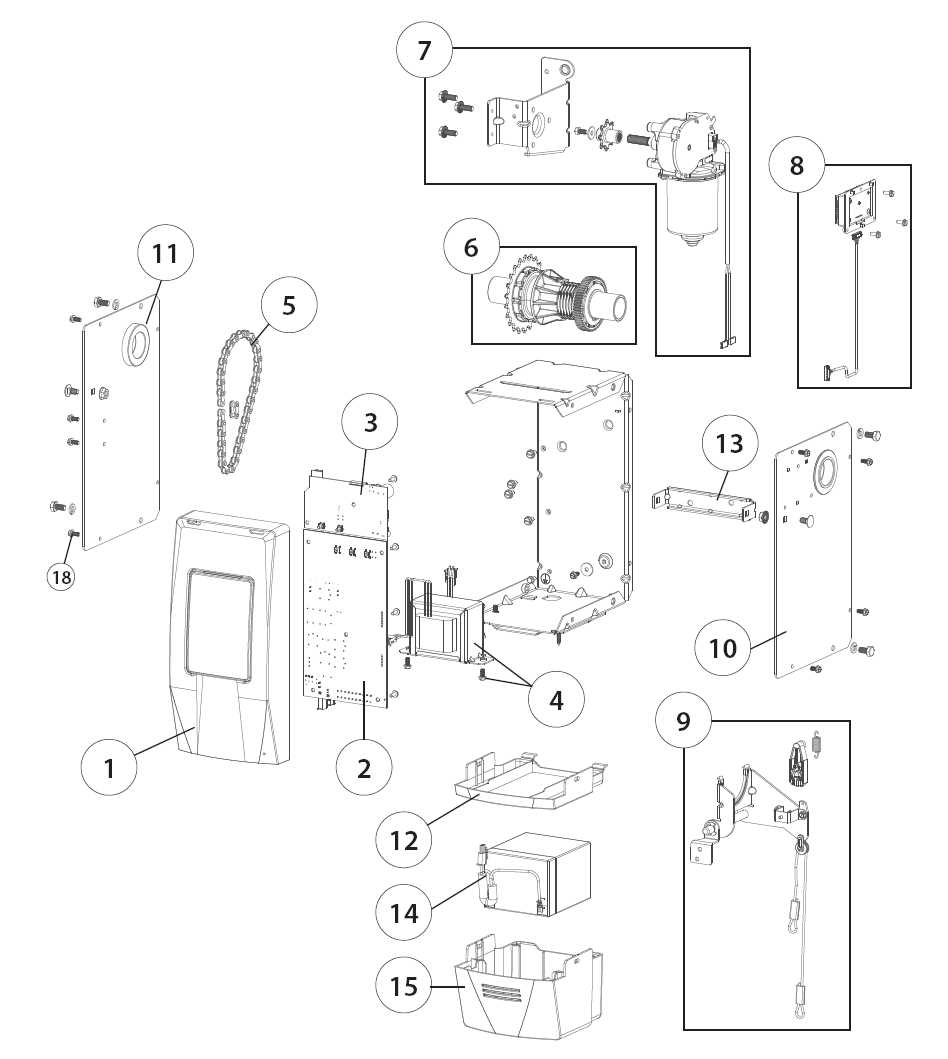 diagram of door parts