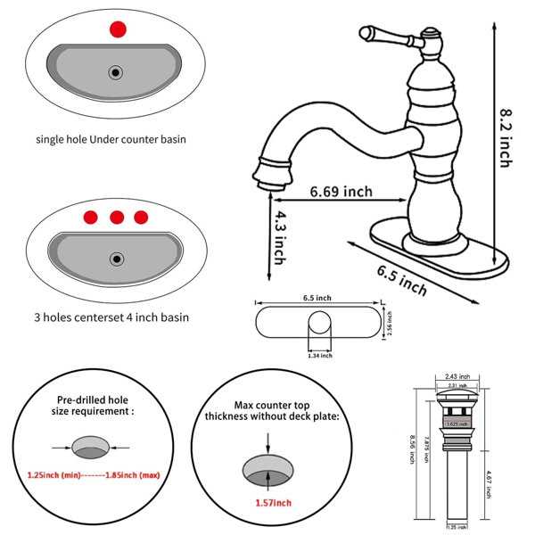 parts of a bathroom faucet diagram