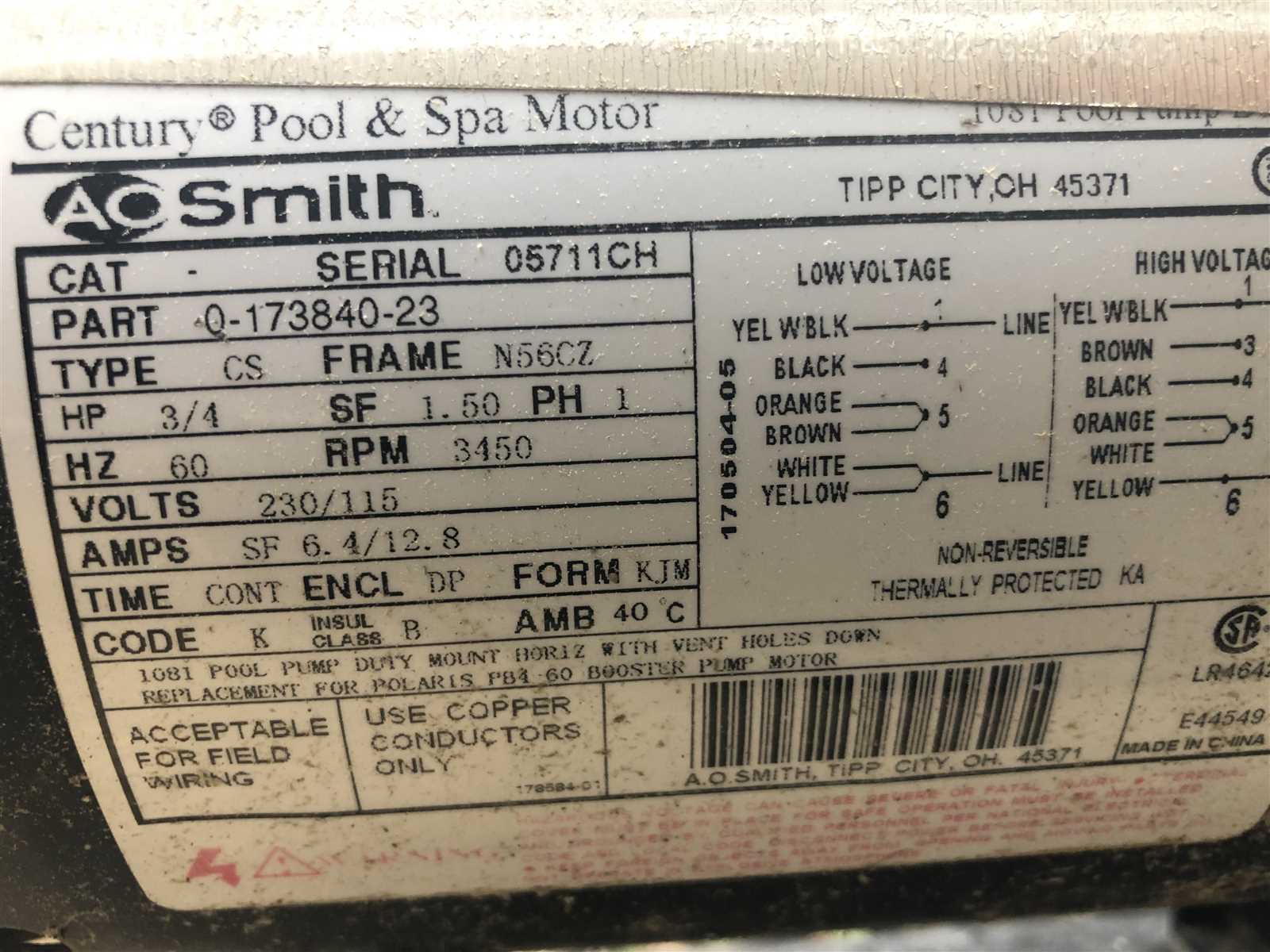 a. o. smith motor parts diagram