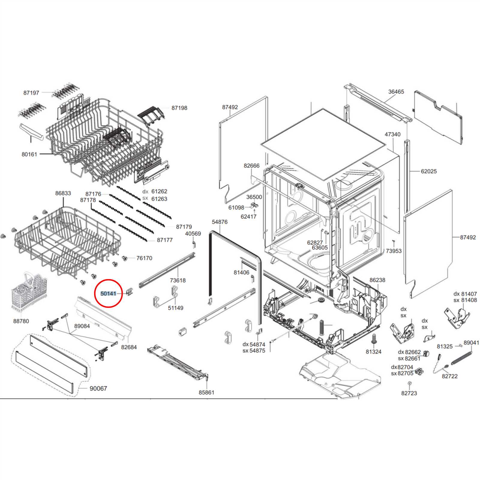 dishwasher part diagram