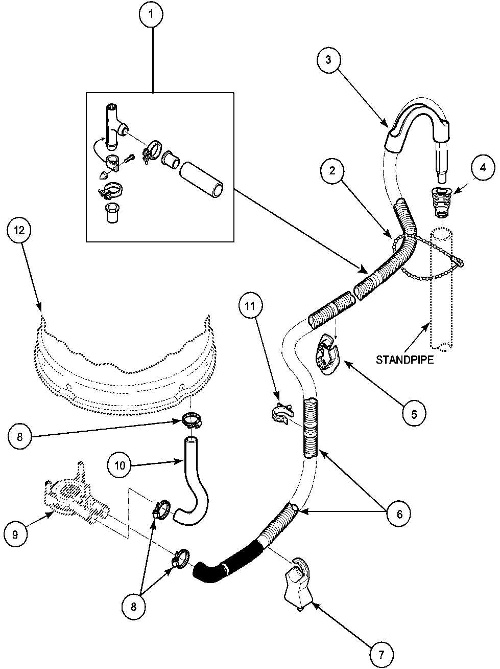 amana washing machine parts diagram