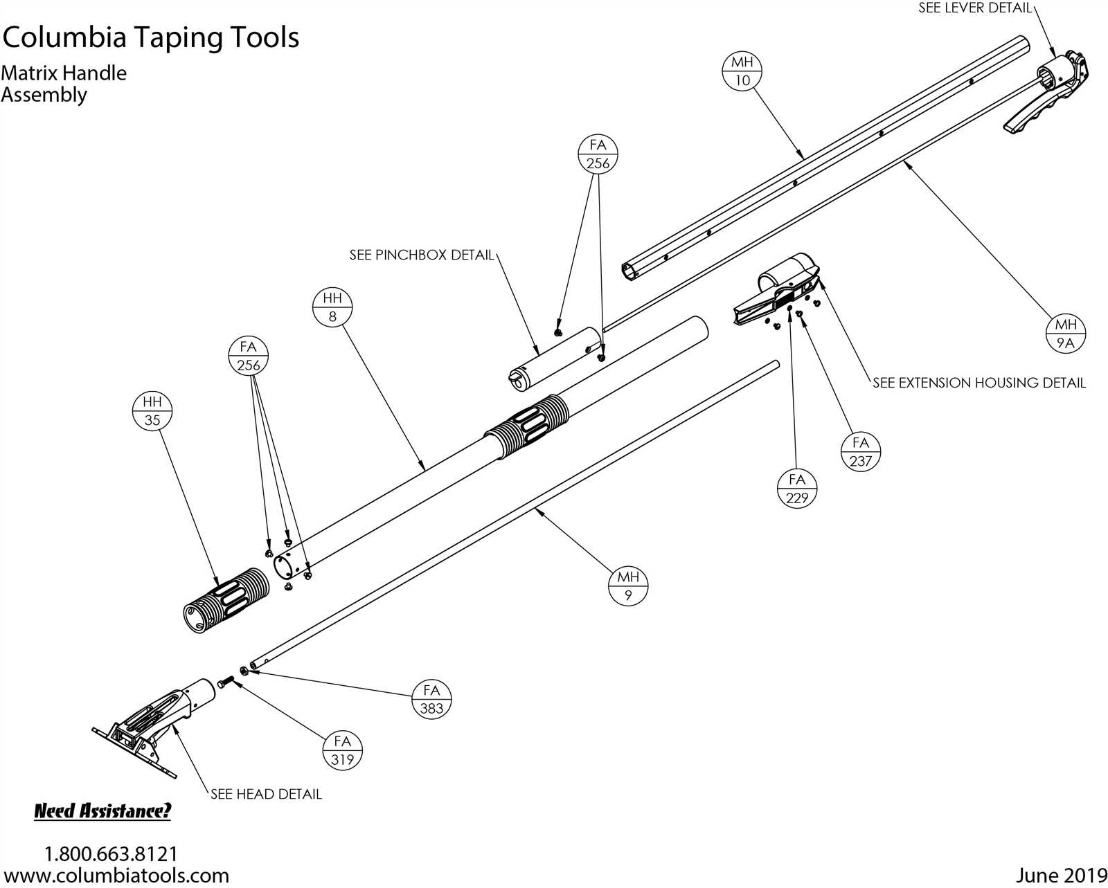 columbia parts diagram