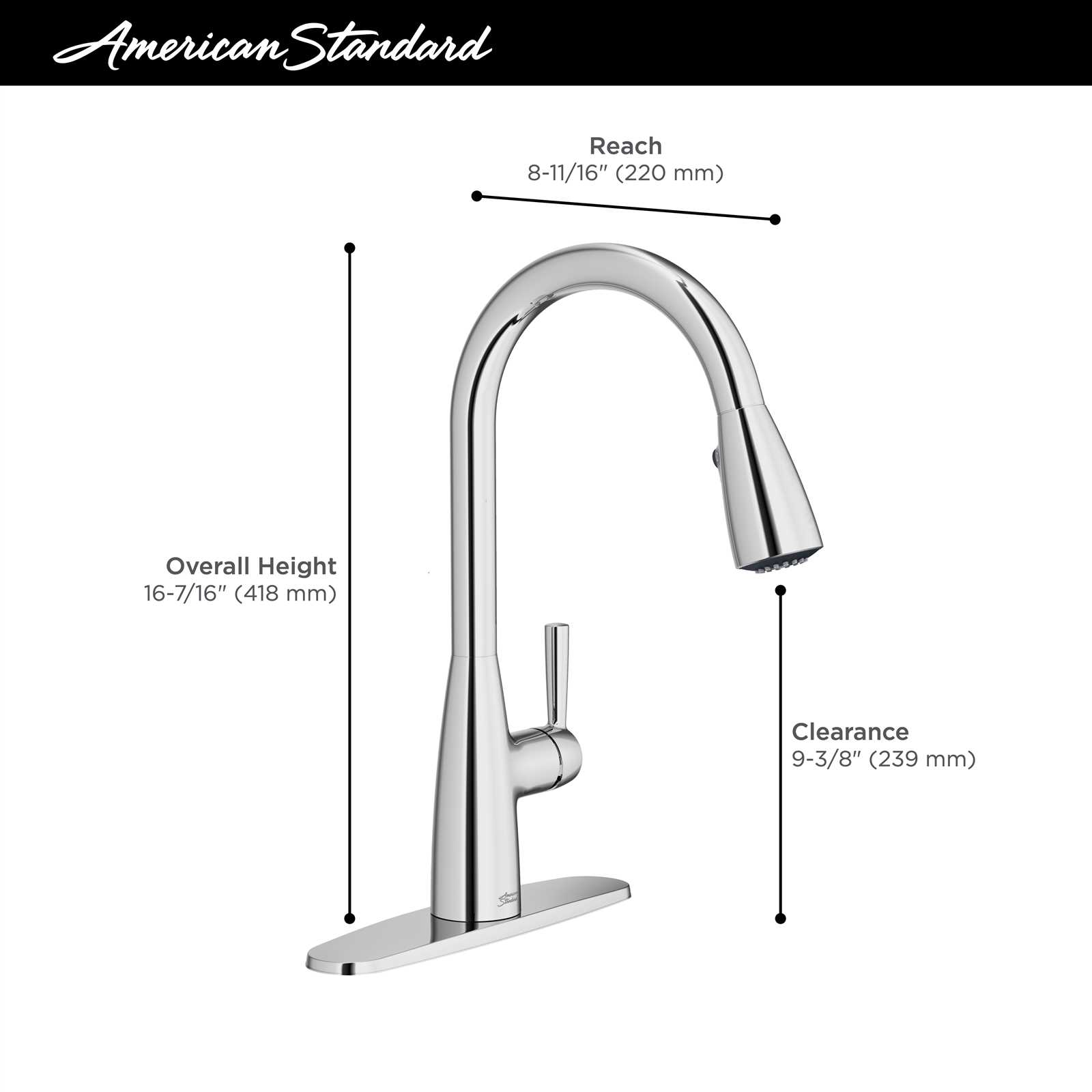 pull down american standard kitchen faucet parts diagram