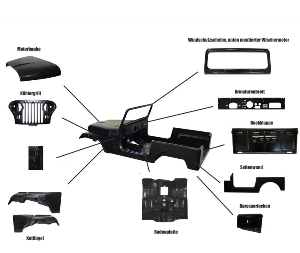 jeep cj7 body parts diagram