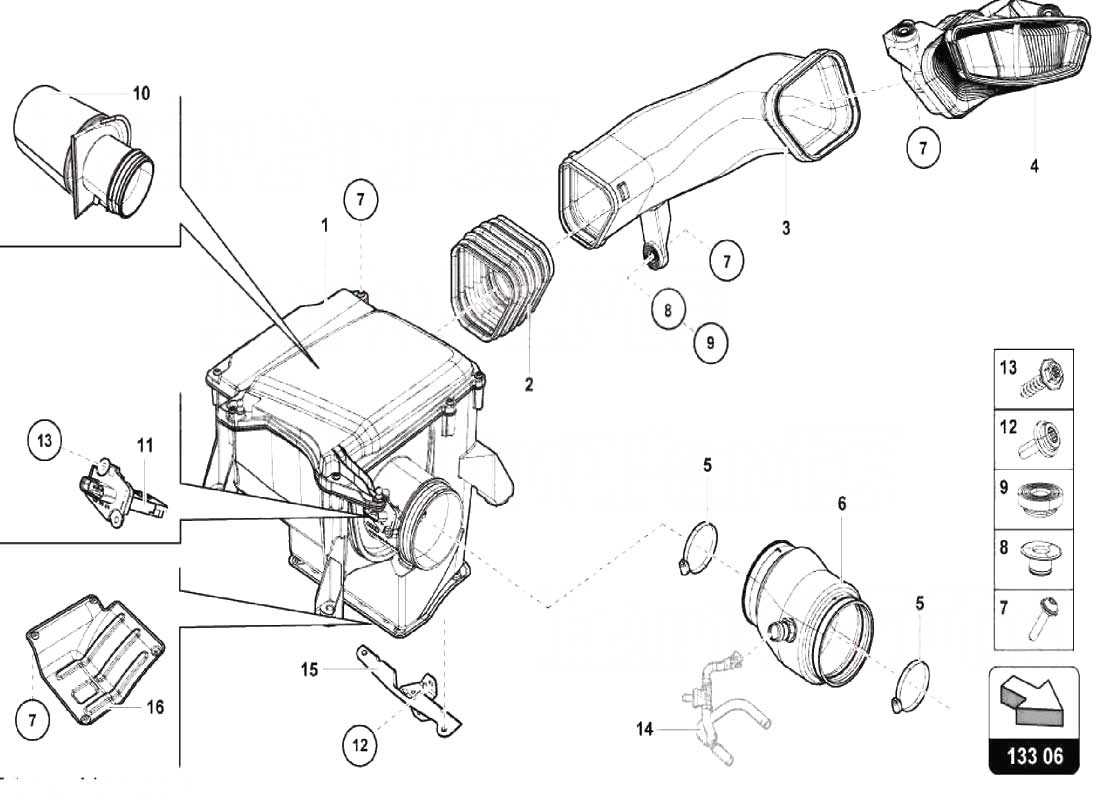 air intake parts diagram