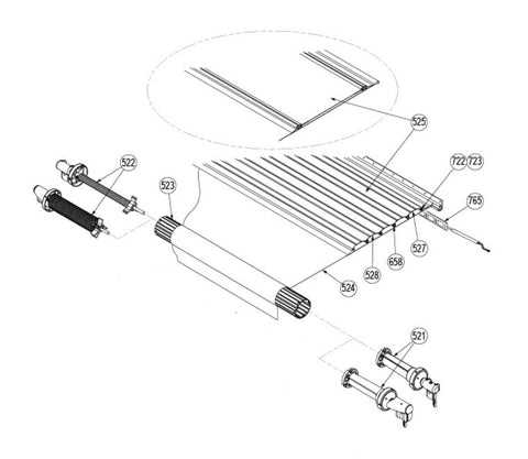 dometic 9100 power awning parts diagram