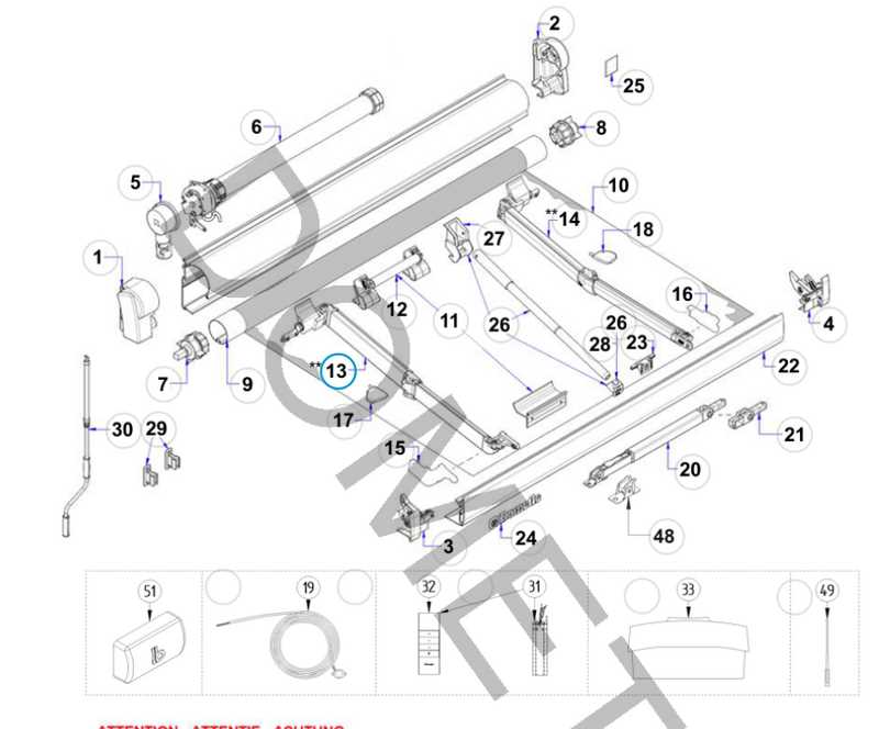 dometic 944 awning parts diagram