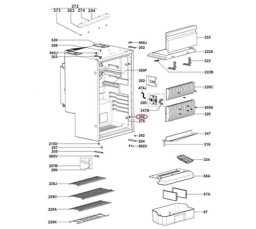 dometic fridge parts diagram