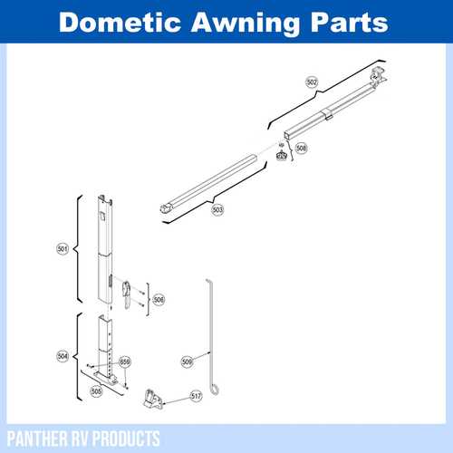 dometic sunchaser awning parts diagram