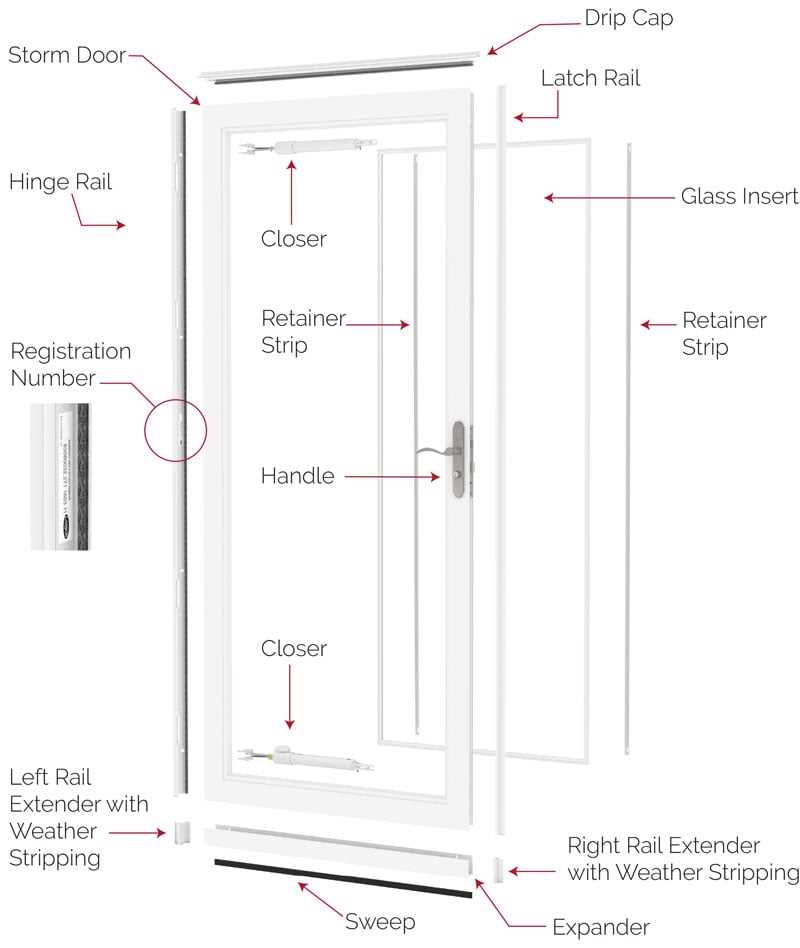 door closer parts diagram