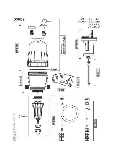 dosatron parts diagram