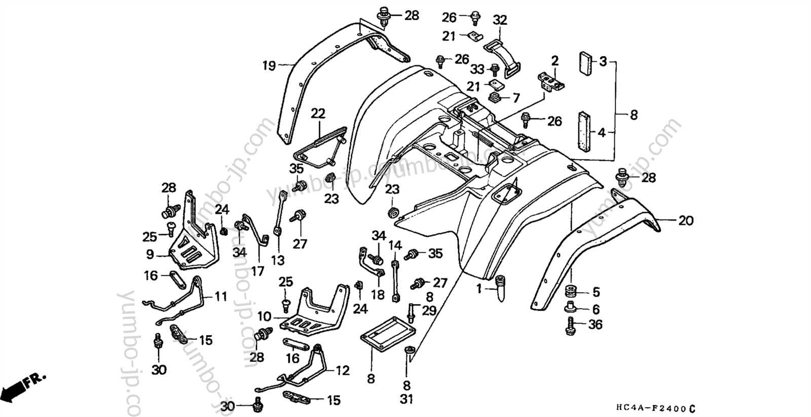 honda 300 parts diagram