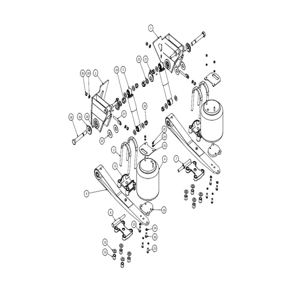 trailer suspension parts diagram