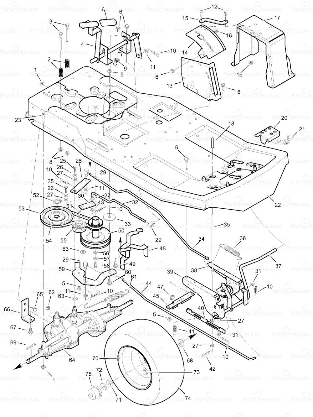 scotts lawn tractor parts diagram