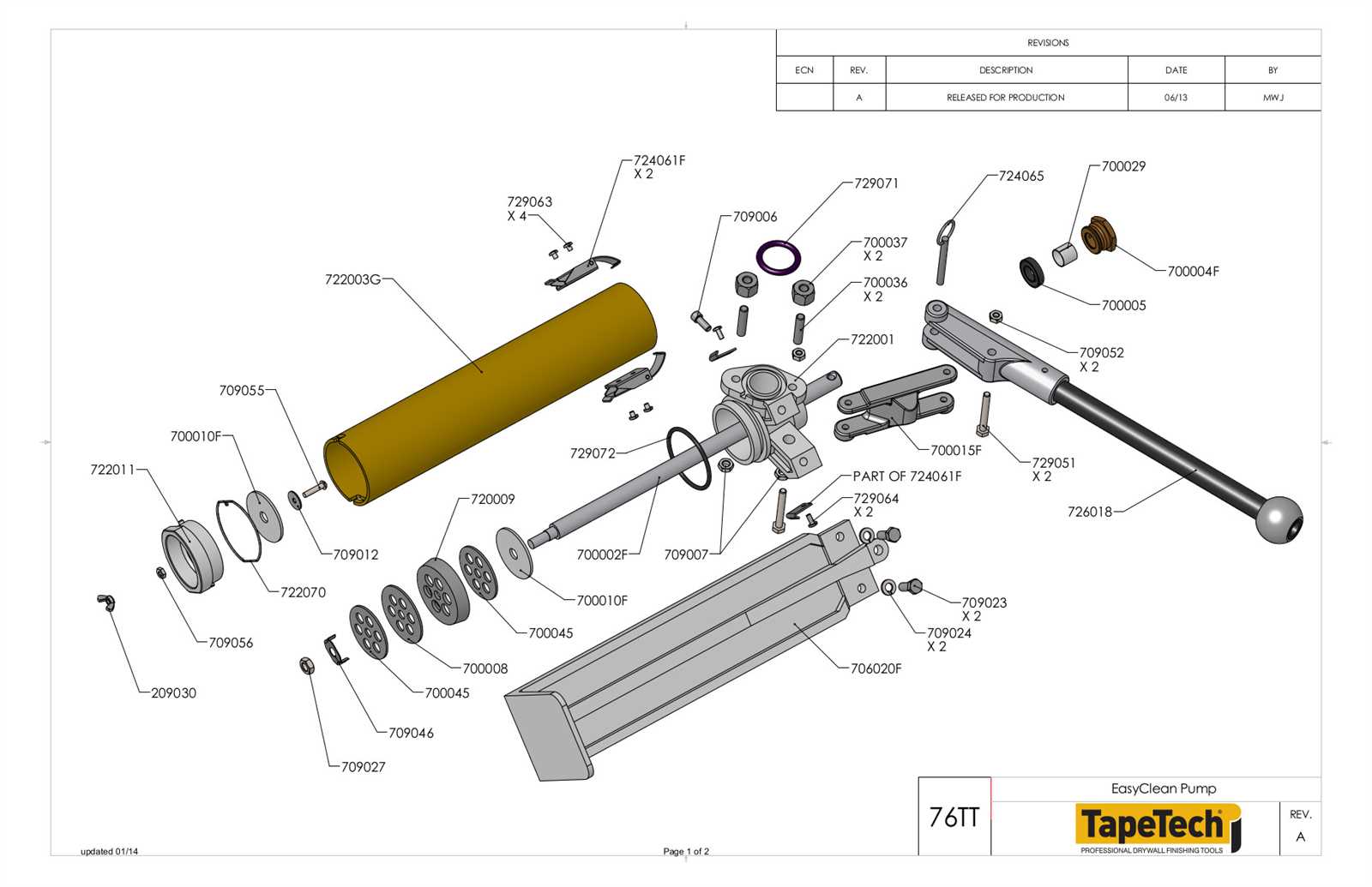 dura stilts parts diagram